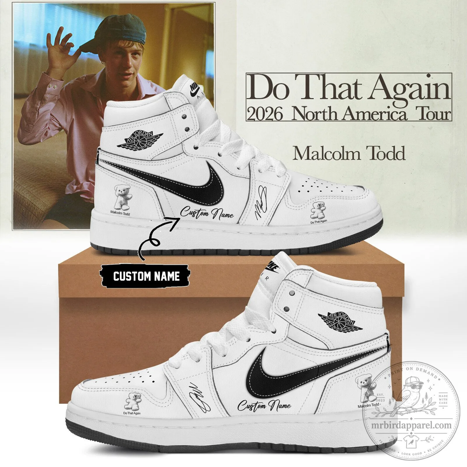 Malcolm Todd Do That Again 2026 North America Tour Custom Shoes