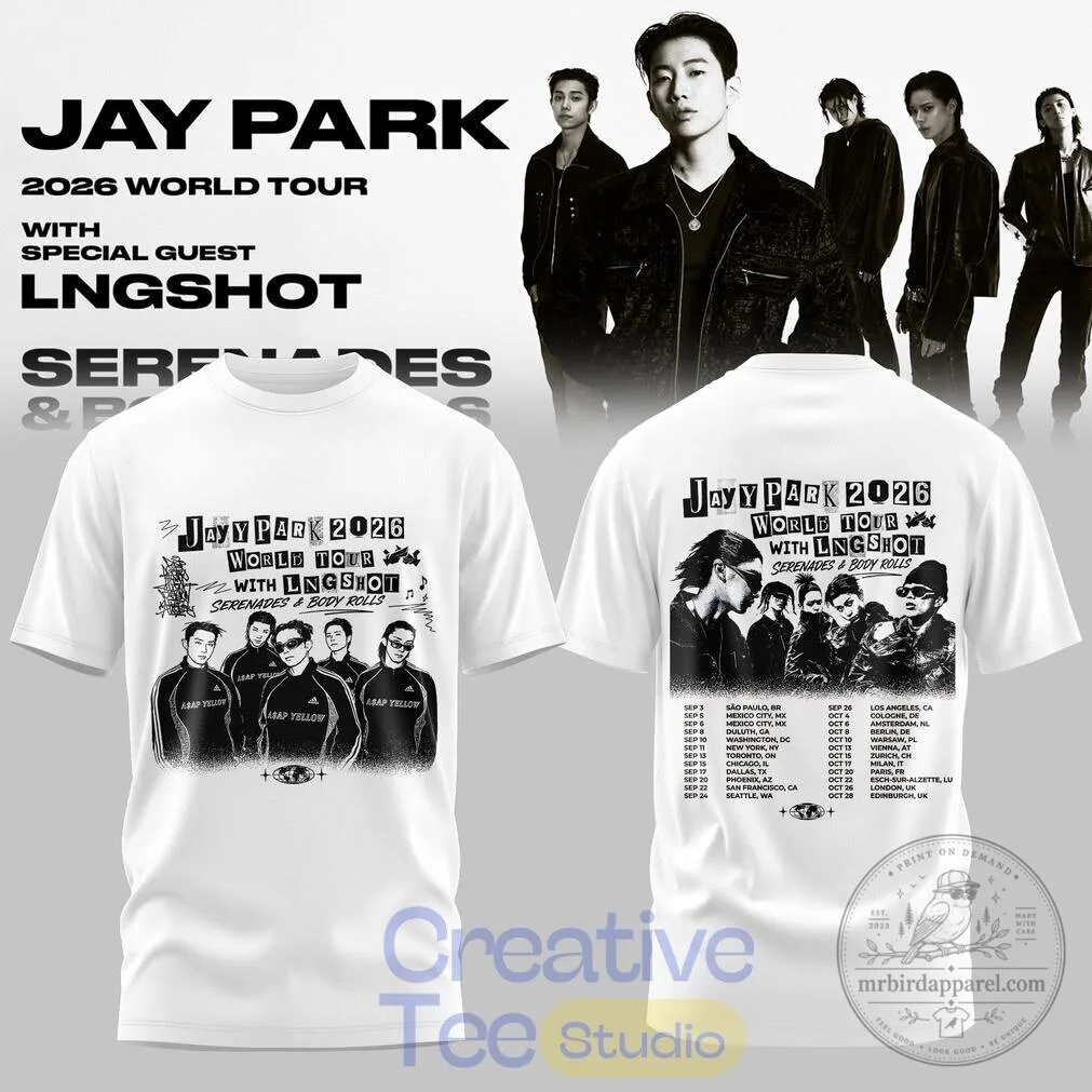 Jay Park 2026 World Tour Serenades and Body Rolls Concert T-Shirt 8 Jay Park 2026 World Tour Serenades and Body Rolls Concert T-Shirt