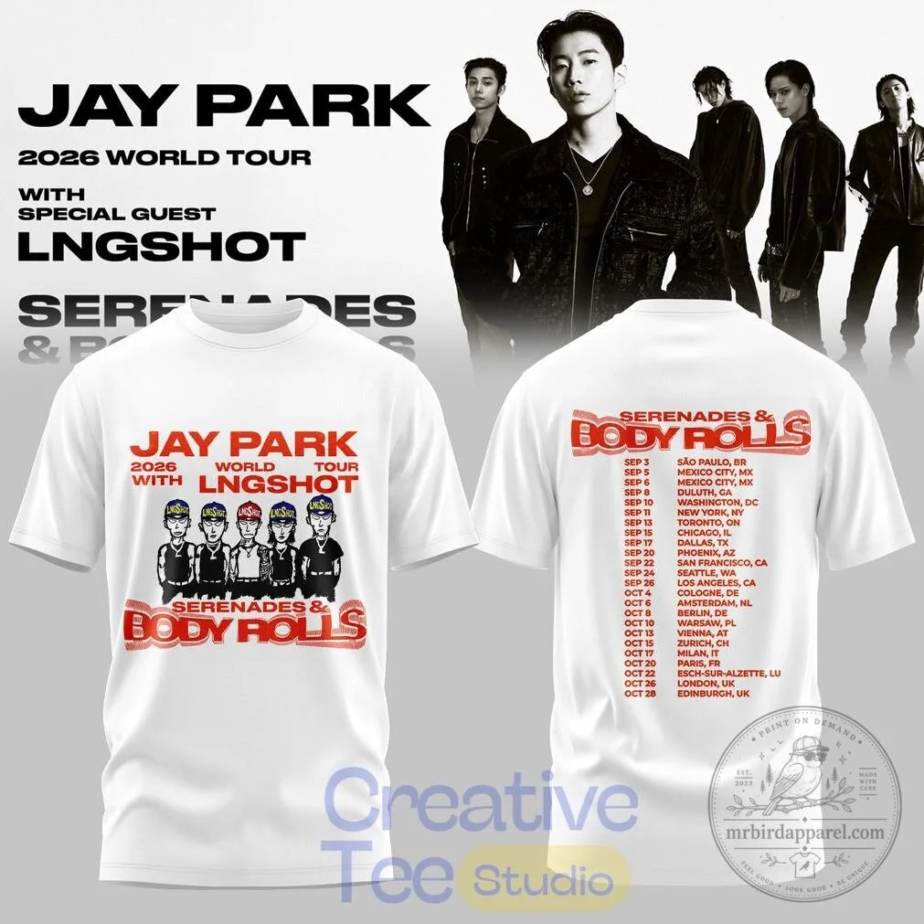 Jay Park 2026 World Tour Serenades and Body Rolls Concert T-Shirt 9 Jay Park 2026 World Tour Serenades and Body Rolls Concert T-Shirt