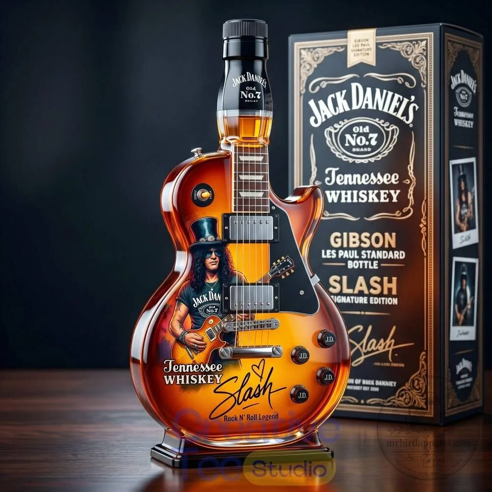 Gibson Les Paul Signature Edition Whiskey Bottle featuring Jack Daniel's and Slash