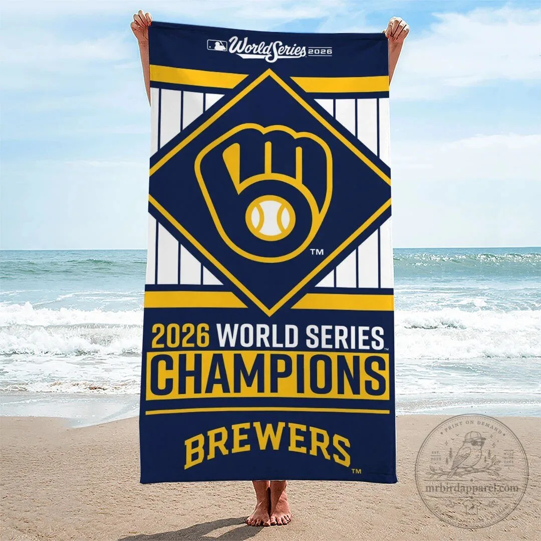 Houston Rockets NBA Basketball Team Personalized Air Low Top Shoes 9 Milwaukee Brewers 2026 World Series Champions Baseball Beach Towel