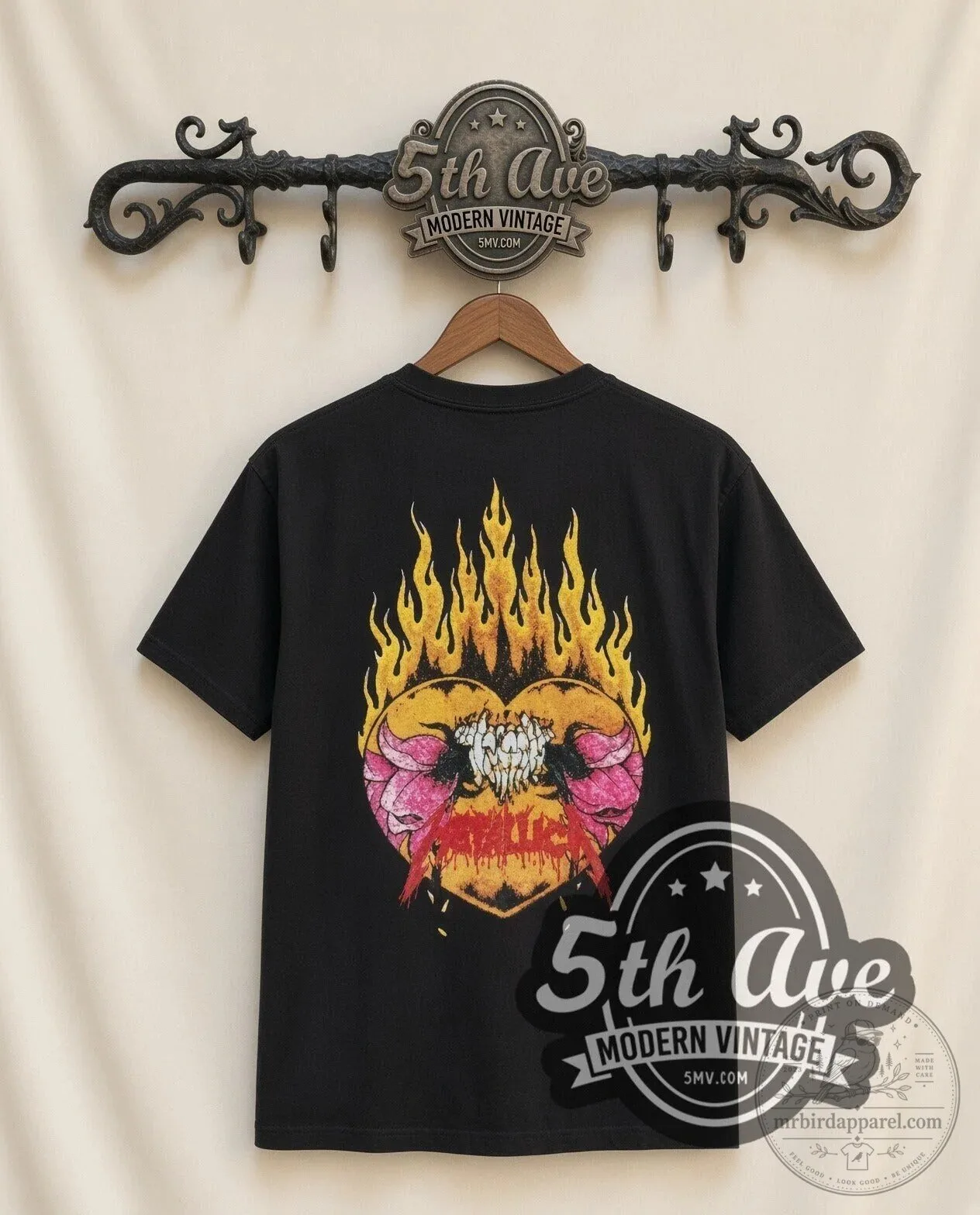 Metallica Flower Skull Vintage Band Music Concert Graphic T-Shirt 7 Metallica Flower Skull Vintage Band Music Concert Graphic T-Shirt