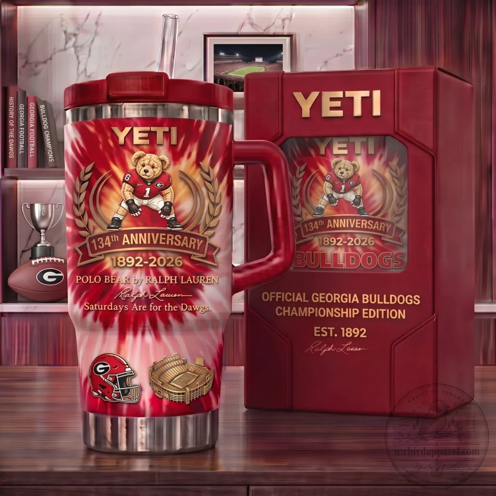 Georgia Bulldogs Polo Bear Ralph Lauren 134th Anniversary Yeti Tumbler Georgia Bulldogs Polo Bear Ralph Lauren 134th Anniversary Yeti Tumbler
