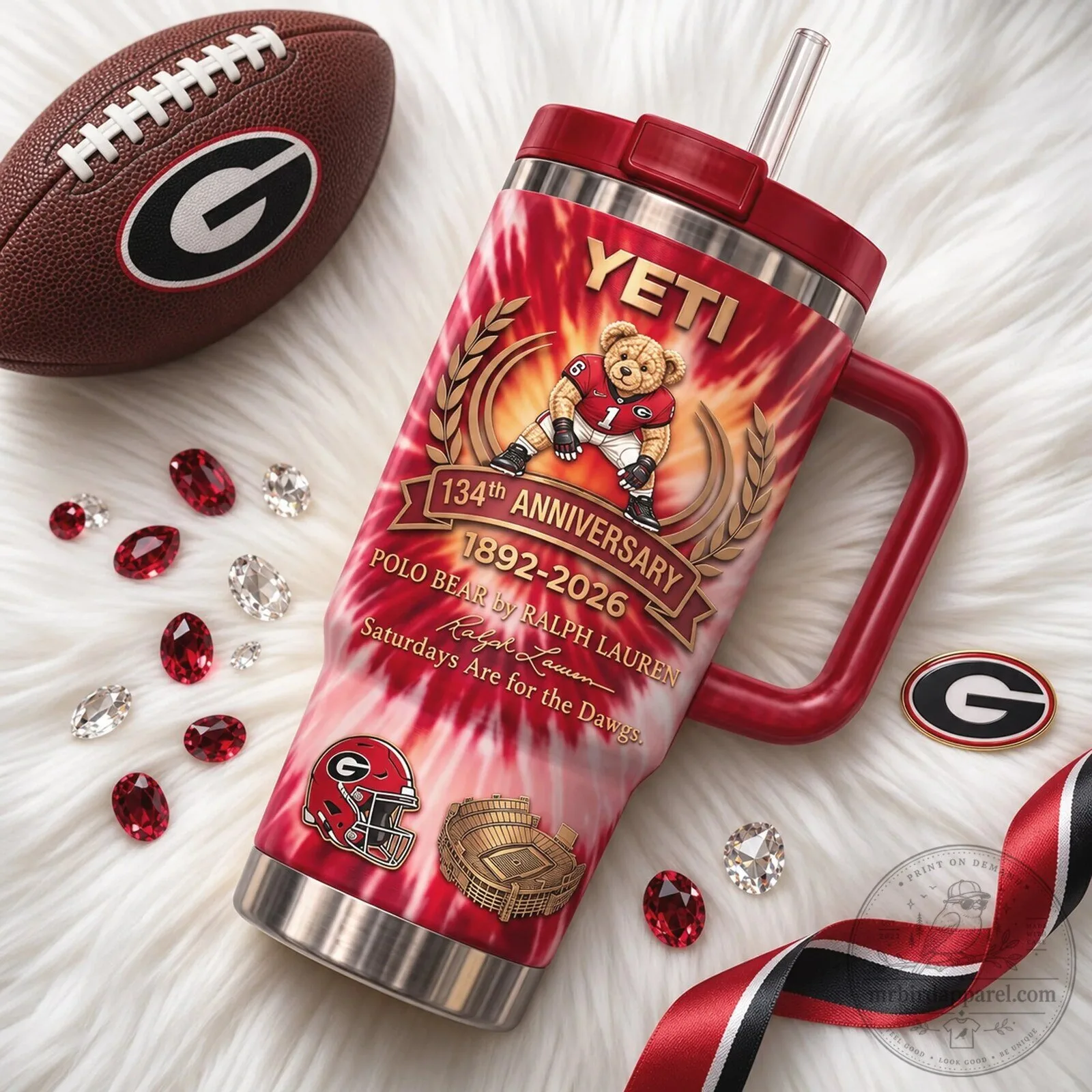 Georgia Bulldogs Polo Bear Ralph Lauren 134th Anniversary Yeti Tumbler 6 Georgia Bulldogs Polo Bear Ralph Lauren 134th Anniversary Yeti Tumbler