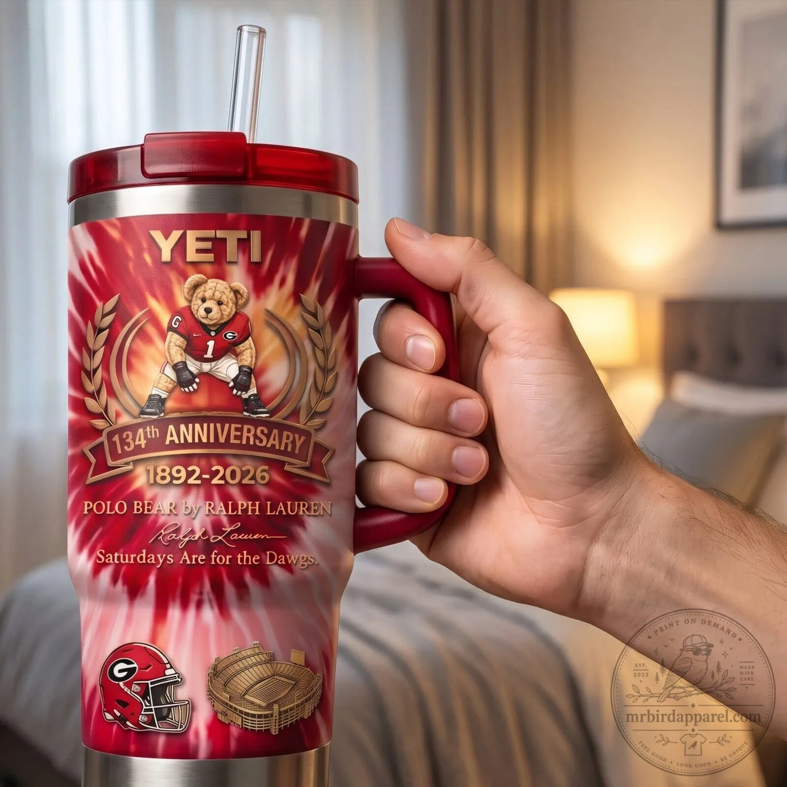 Georgia Bulldogs Polo Bear Ralph Lauren 134th Anniversary Yeti Tumbler 7 Georgia Bulldogs Polo Bear Ralph Lauren 134th Anniversary Yeti Tumbler