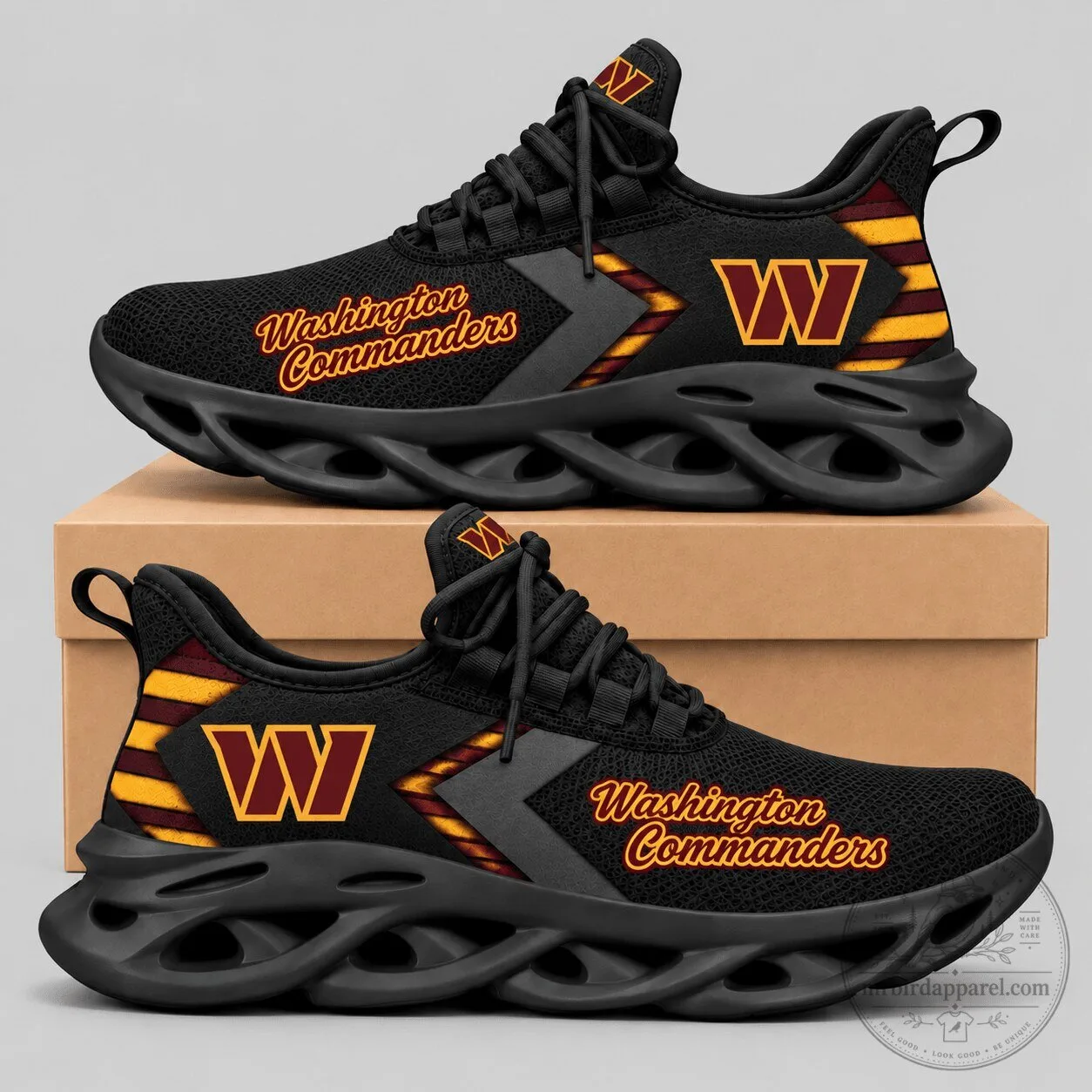 Washington Commanders NFL Football Team Script Wordmark Wave Sole Sneakers