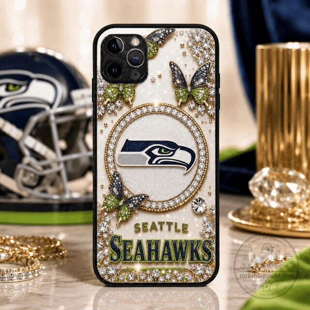 Seattle Seahawks Football Team Rhinestone Phone Case